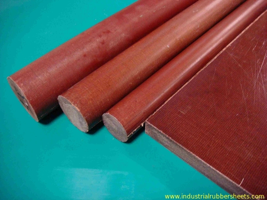 Bakelite Insulation Cotton Rod / Coklat Batang Fenolik 1.25-1.40g / Cm3 Kepadatan