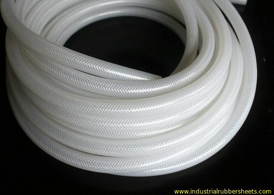 Polyester Braid Silicone Rubber Tubing, Selang Silicone Fleksibel Makanan Grade Tanpa Bau